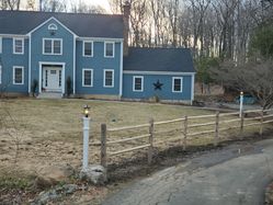 Installed Split Rail fence & x2 post lights in Southbury, CT (4)