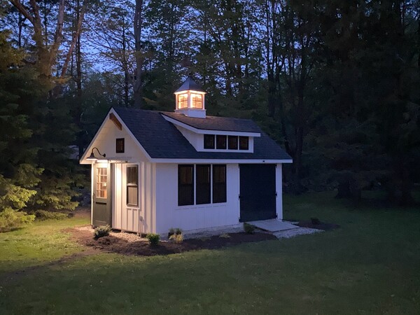 Lighting Up This Beautiful Shed in Newtown,  CT (1)